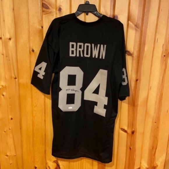 New Signed Antonio Brown Jersey Oakland Raiders Certificate of